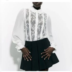 Zara White Lace Camisole Top